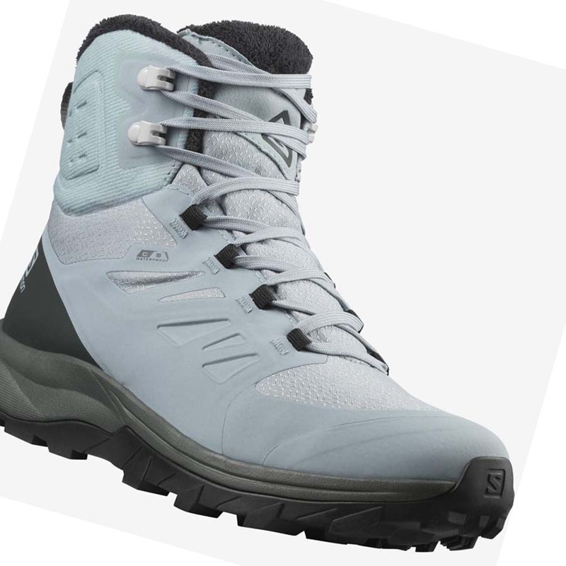 Botas de Invierno Salomon OUTBLAST THINSULATE™ CLIMASALOMON™ WATERPROOF Mujer Azules | KIXSPEU-62