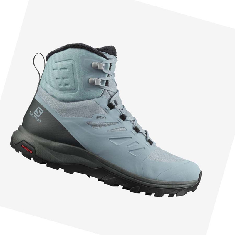 Botas de Invierno Salomon OUTBLAST THINSULATE™ CLIMASALOMON™ WATERPROOF Mujer Azules | KIXSPEU-62