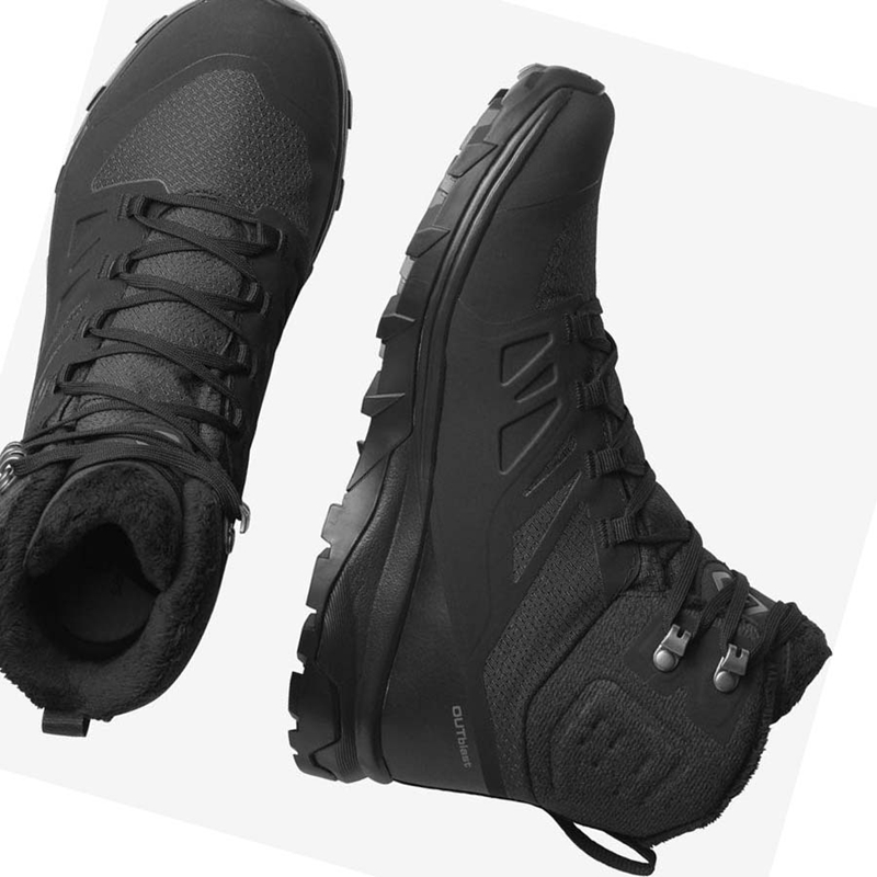 Botas de Invierno Salomon OUTBLAST THINSULATE™ CLIMASALOMON™ WATERPROOF Mujer Negras | VTLAHDW-81