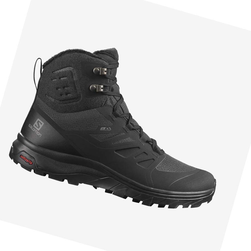 Botas de Invierno Salomon OUTBLAST THINSULATE™ CLIMASALOMON™ WATERPROOF Mujer Negras | VTLAHDW-81