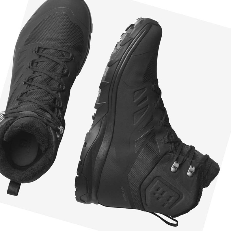 Botas de Invierno Salomon OUTBLAST THINSULATE™ CLIMASALOMON™ WATERPROOF Hombre Negras | ZUNBLXR-84