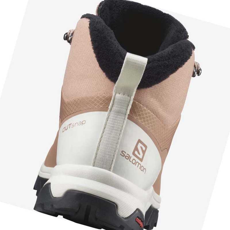 Botas de Invierno Salomon OUTSNAP CLIMASALOMON™ WATERPROOF Mujer Beige | AJYCUQL-31