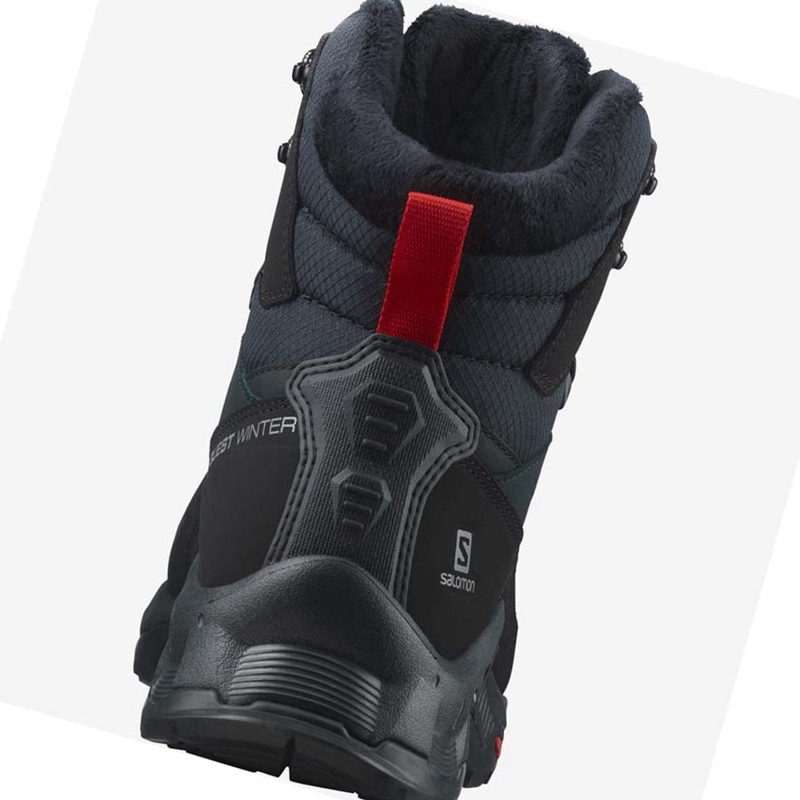 Botas de Invierno Salomon QUEST WINTER THINSULATE™ CLIMASALOMON™ WATERPROOF Hombre Negras | HBDNLZO-84