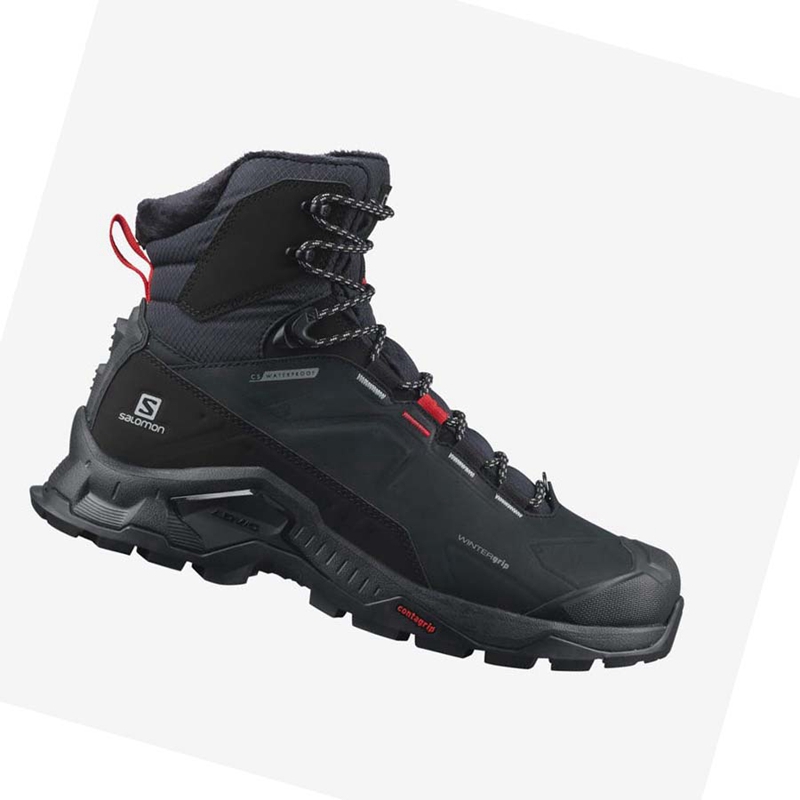 Botas de Invierno Salomon QUEST WINTER THINSULATE™ CLIMASALOMON™ WATERPROOF Hombre Negras | HBDNLZO-84