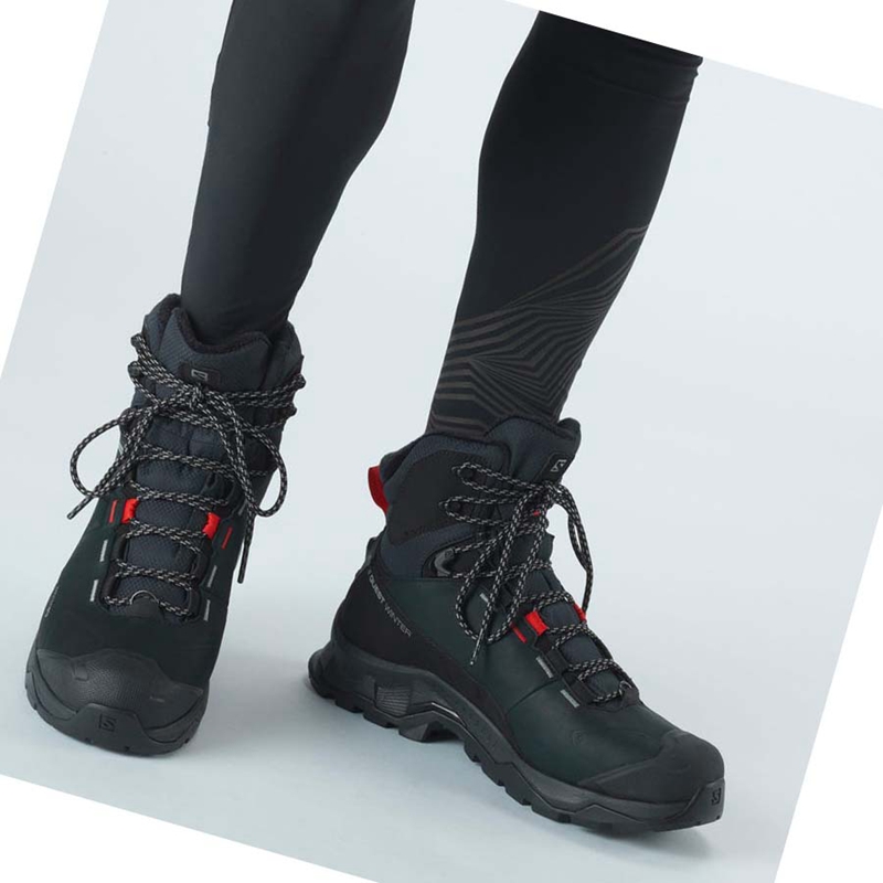 Botas de Invierno Salomon QUEST WINTER THINSULATE™ CLIMASALOMON™ WATERPROOF Mujer Negras | KGVWCMR-10