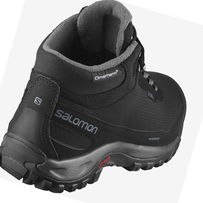 Botas de Invierno Salomon SHELTER CLIMASALOMON™ WATERPROOF Hombre Negras | ETWFZIC-86