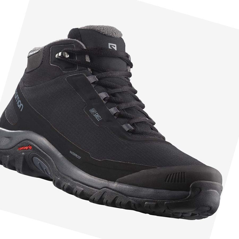 Botas de Invierno Salomon SHELTER CLIMASALOMON™ WATERPROOF Hombre Negras | ETWFZIC-86