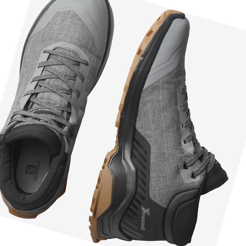 Botas de Invierno Salomon X REVEAL CHUKKA CLIMASALOMON™ WATERPROOF Hombre Gris | UPELMAC-64