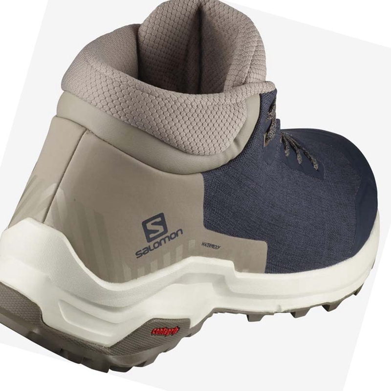 Botas de Invierno Salomon X REVEAL CHUKKA CLIMASALOMON™ WATERPROOF Hombre Marrones | XCPELKU-86