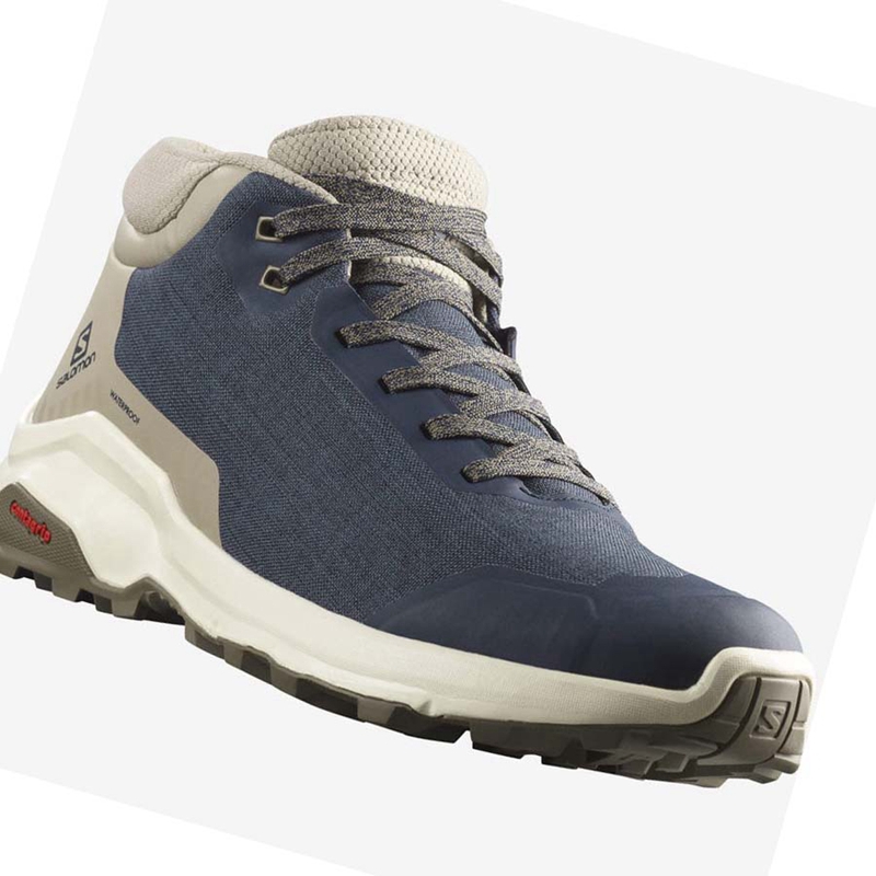 Botas de Invierno Salomon X REVEAL CHUKKA CLIMASALOMON™ WATERPROOF Hombre Marrones | XCPELKU-86