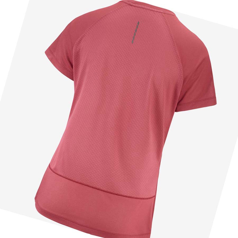 Camiseta Salomon CROSS REBEL Mujer Rojas | KFJMDYX-79