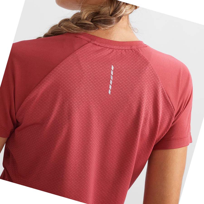 Camiseta Salomon CROSS REBEL Mujer Rojas | KFJMDYX-79