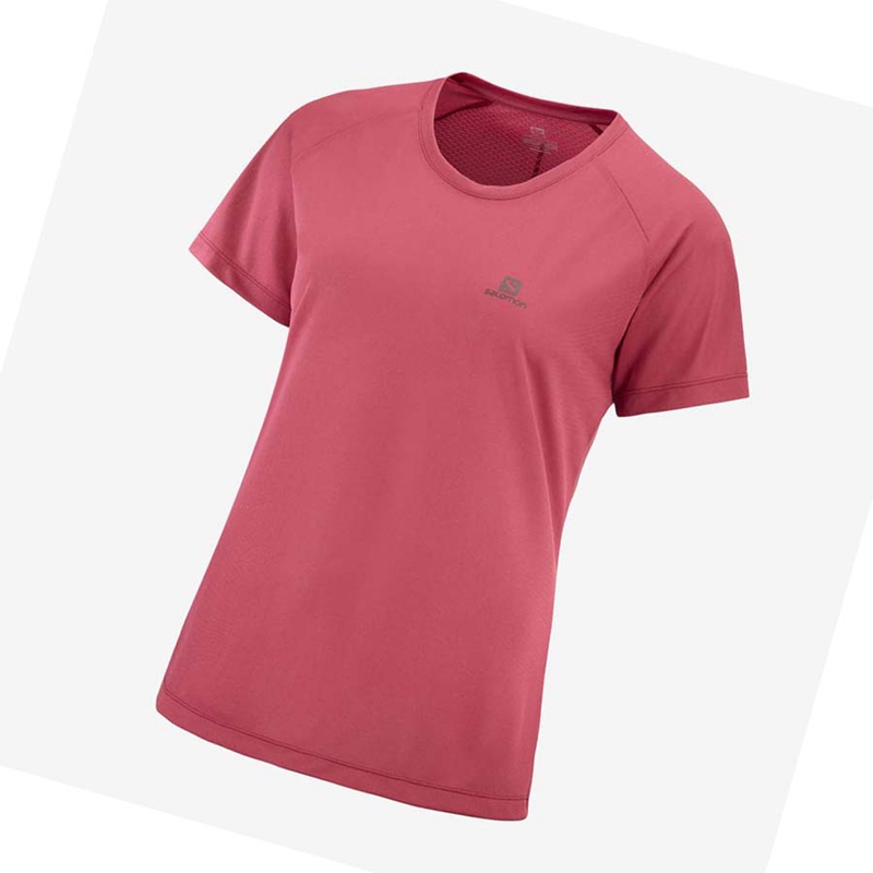 Camiseta Salomon CROSS REBEL Mujer Rojas | KFJMDYX-79