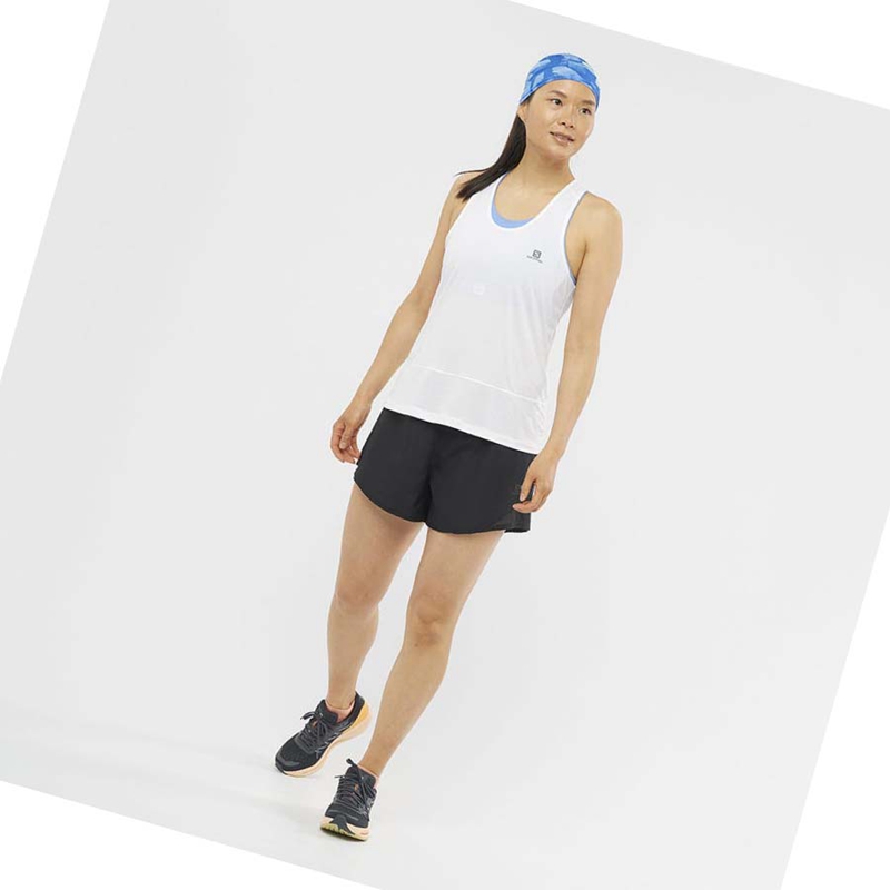 Camiseta Salomon CROSS RUN Mujer Blancas | XEDUOYZ-73