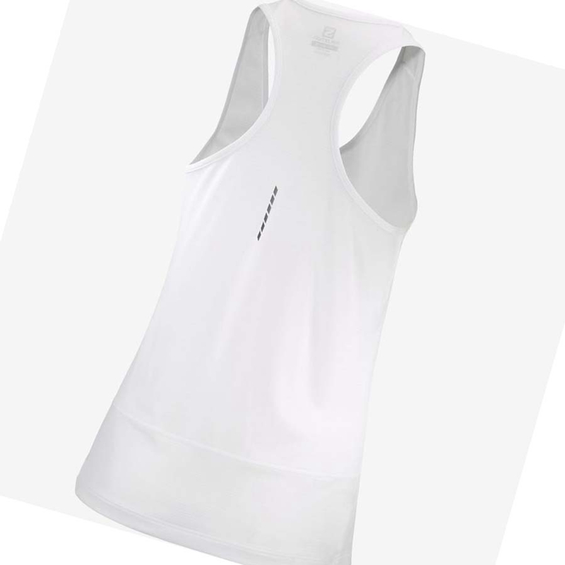 Camiseta Salomon CROSS RUN Mujer Blancas | XEDUOYZ-73