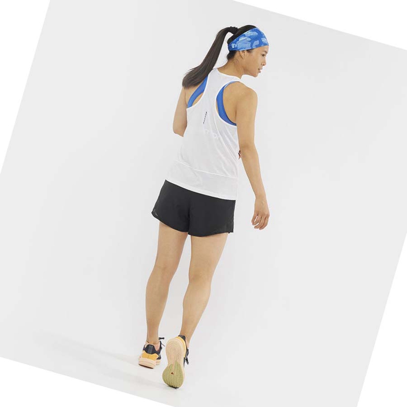 Camiseta Salomon CROSS RUN Mujer Blancas | XEDUOYZ-73