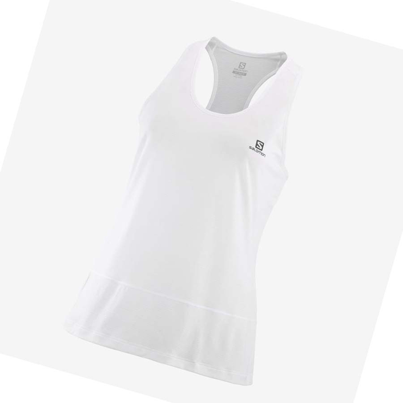 Camiseta Salomon CROSS RUN Mujer Blancas | XEDUOYZ-73