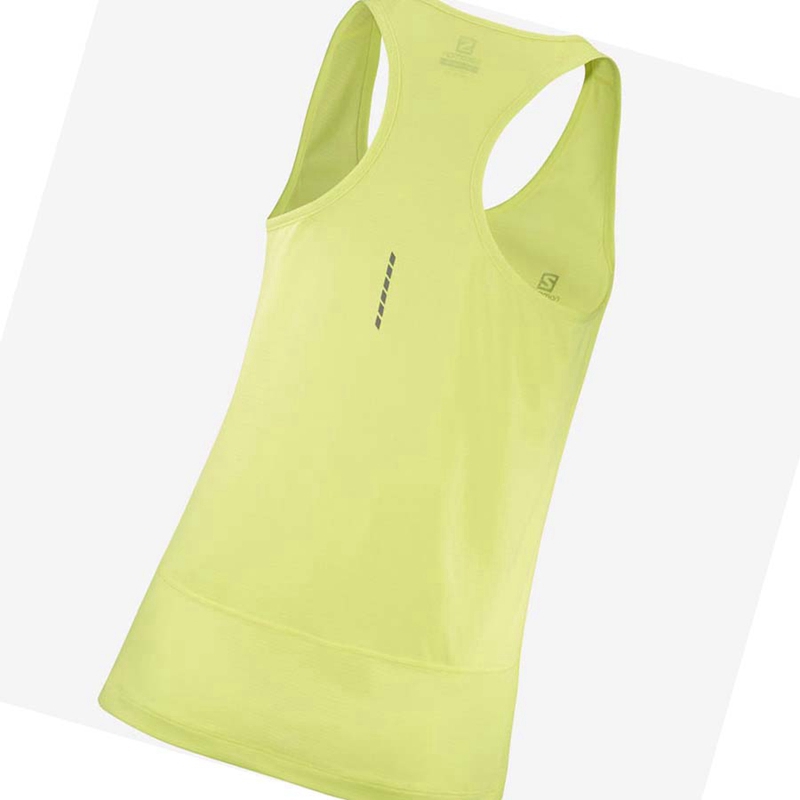 Camiseta Salomon CROSS RUN Mujer Verde | UNKDVMW-19