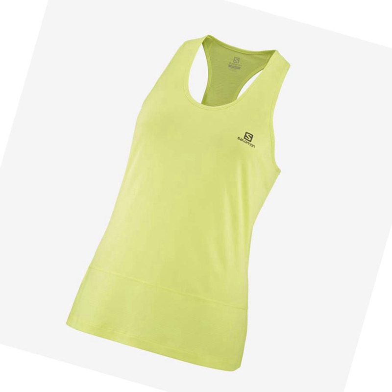 Camiseta Salomon CROSS RUN Mujer Verde | UNKDVMW-19