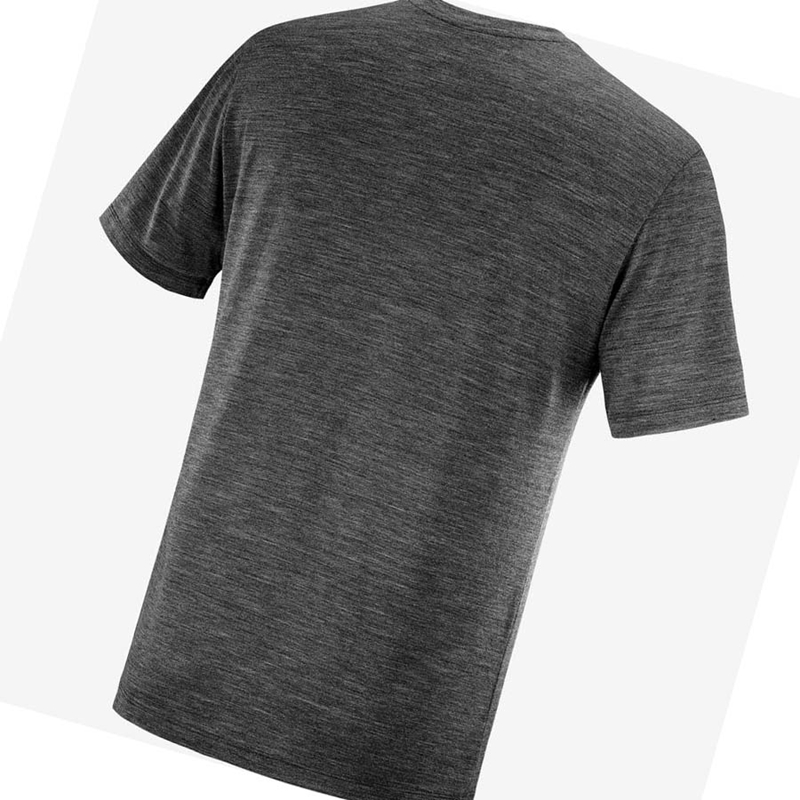 Camiseta Salomon OUTLIFE MERINO BLEND Hombre Negras | RLXESNJ-36