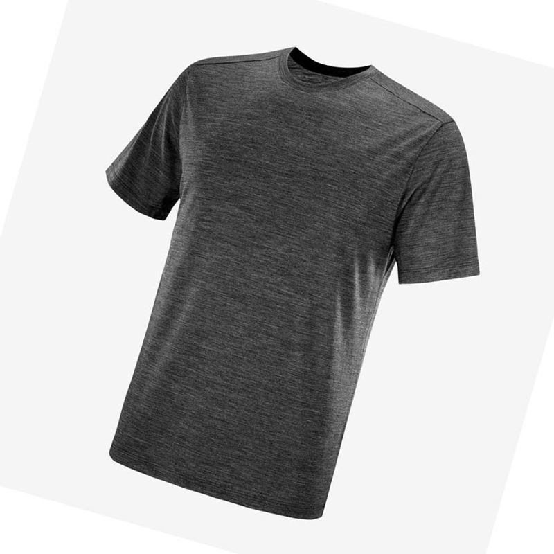 Camiseta Salomon OUTLIFE MERINO BLEND Hombre Negras | RLXESNJ-36