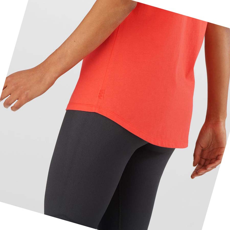 Camiseta Salomon OUTLIFE SCOOP HEM TEE W Mujer Naranjas | DWMTBRG-67