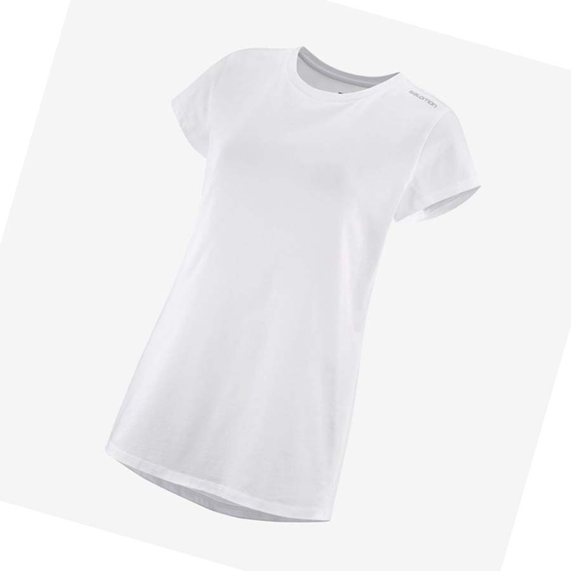 Camiseta Salomon OUTLIFE SCOOP HEM TEE W Mujer Blancas | XDJSHCV-96