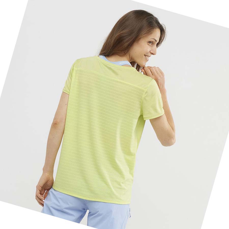 Camiseta Salomon OUTLINE SUMMER Mujer Verde Menta | DFORHVP-02