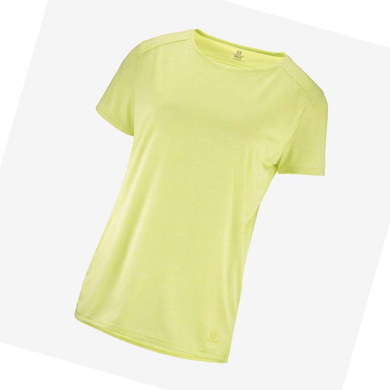 Camiseta Salomon OUTLINE SUMMER Mujer Verde Menta | DFORHVP-02