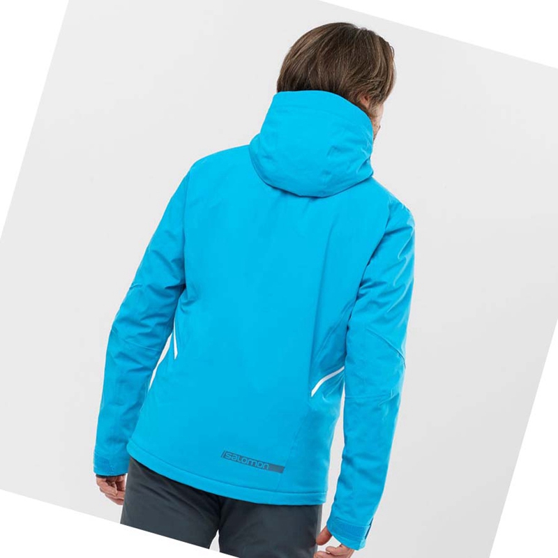 Chaquetas De Esquí Salomon BRILLIANT Hombre Azules | EXNZKAC-98