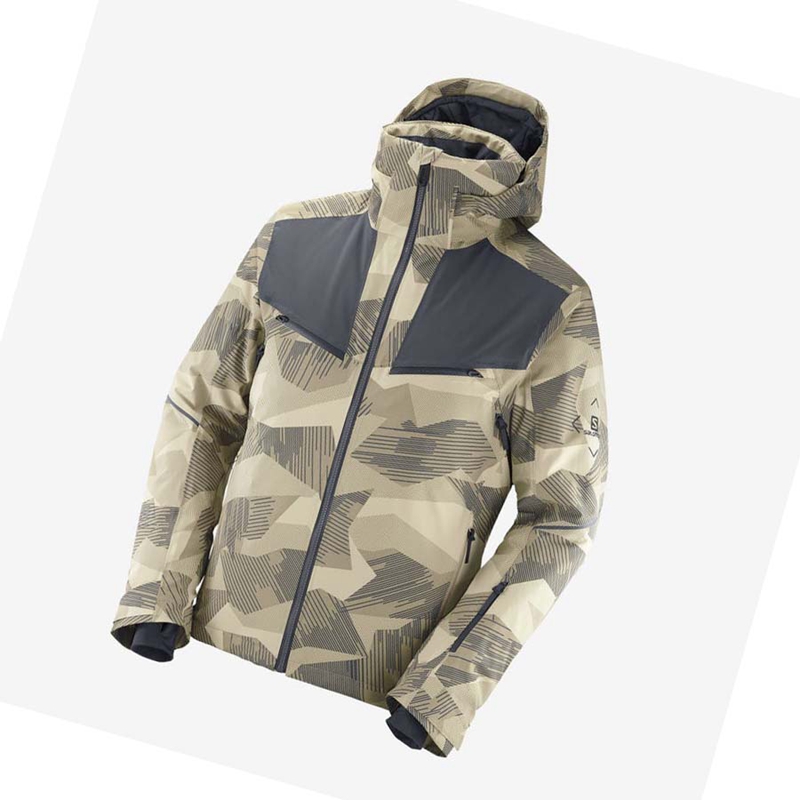 Chaquetas De Esquí Salomon BRILLIANT Hombre Marrones | QNIBOXV-40