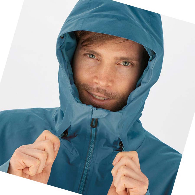 Chaquetas De Esquí Salomon GRAVITY GORE-TEX ANORAK Hombre Azules | XQEGZBD-68