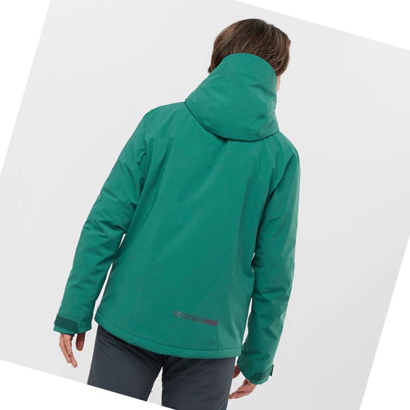 Chaquetas De Esquí Salomon HIGHLAND Ski Hombre Verde | RTMPIAY-08