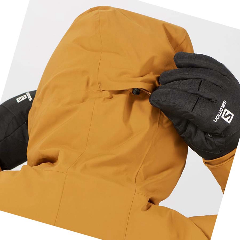 Chaquetas De Esquí Salomon HIGHLAND Ski Hombre Amarillo | XMZRVFN-24