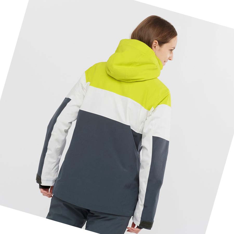 Chaquetas De Esquí Salomon SLALOM Mujer Verde | DVPCZHB-78