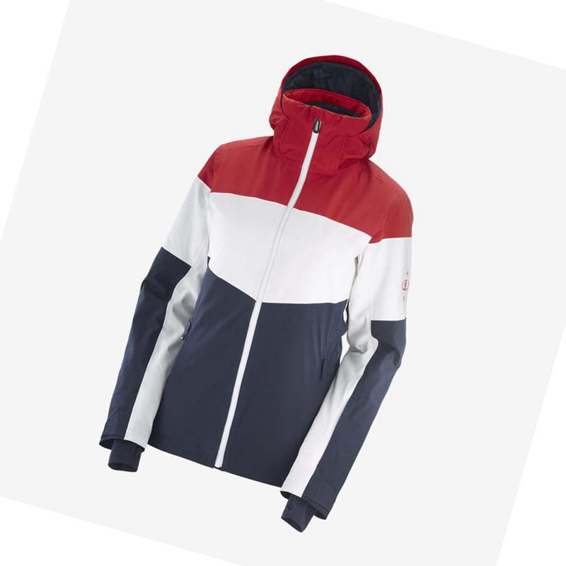 Chaquetas De Esquí Salomon SLALOM Mujer Blancas | LJKBXAD-60