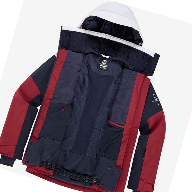 Chaquetas De Esquí Salomon SLALOM Mujer Rojas | TLYSUKF-86