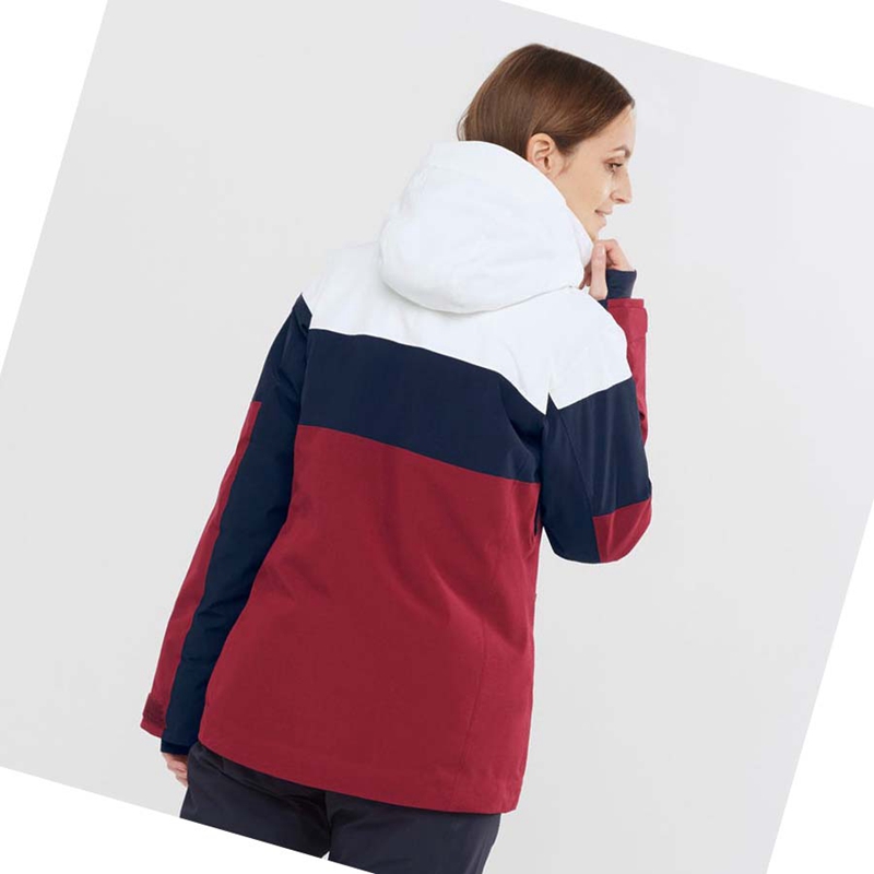 Chaquetas De Esquí Salomon SLALOM Mujer Rojas | TLYSUKF-86