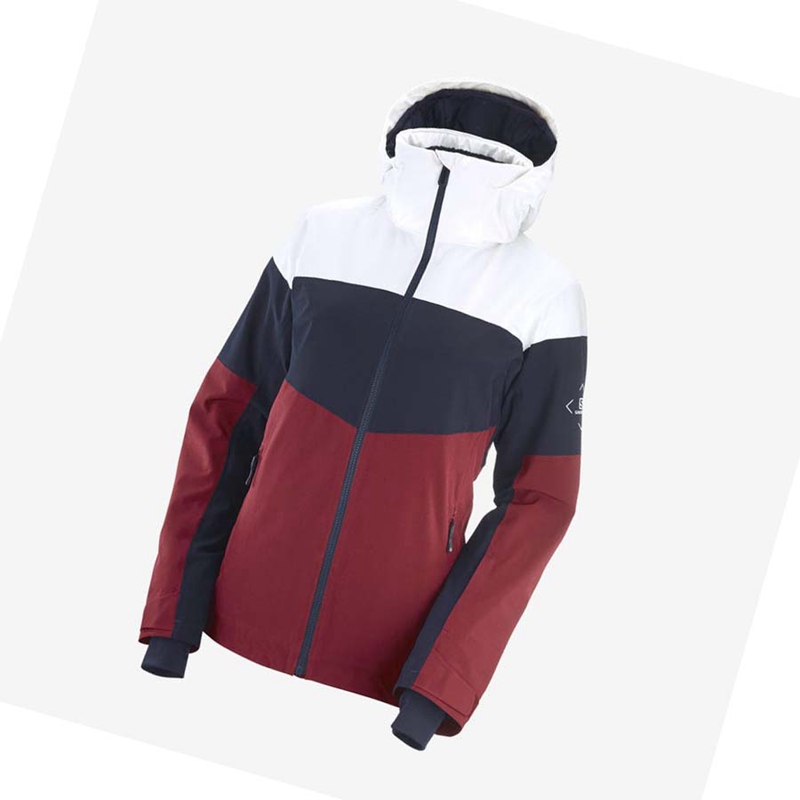 Chaquetas De Esquí Salomon SLALOM Mujer Rojas | TLYSUKF-86