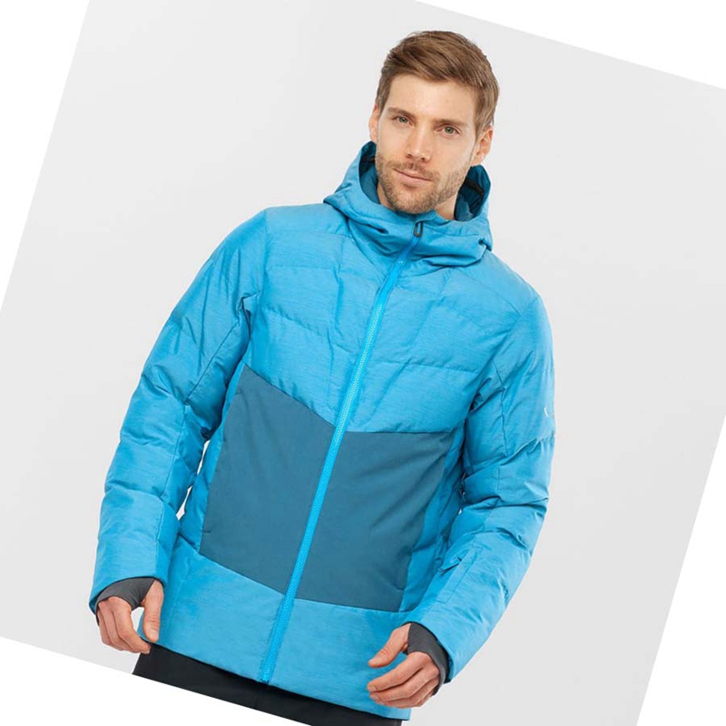 Chaquetas De Esquí Salomon SNOWSHELTER Hombre Azules | DXGAJHY-14