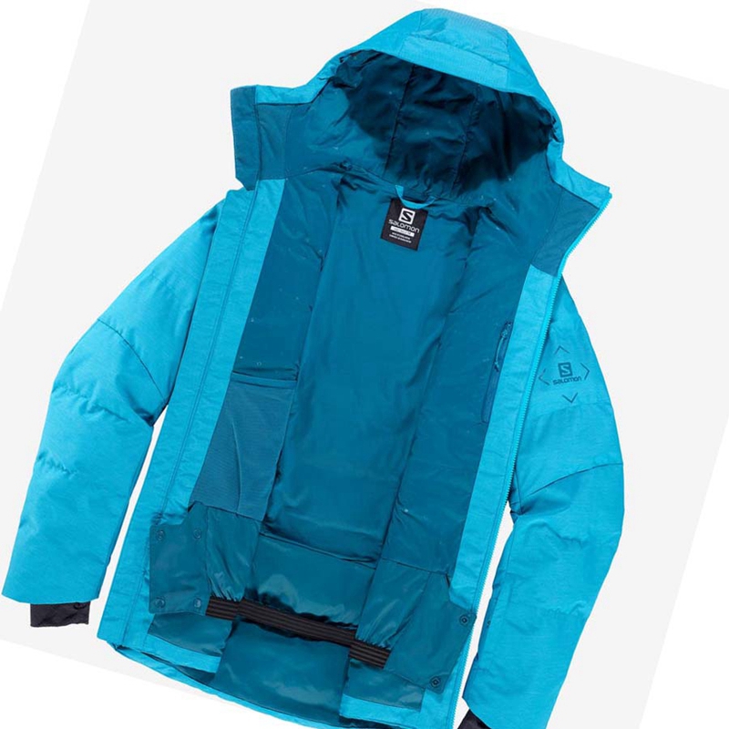 Chaquetas De Esquí Salomon SNOWSHELTER Hombre Azules | DXGAJHY-14