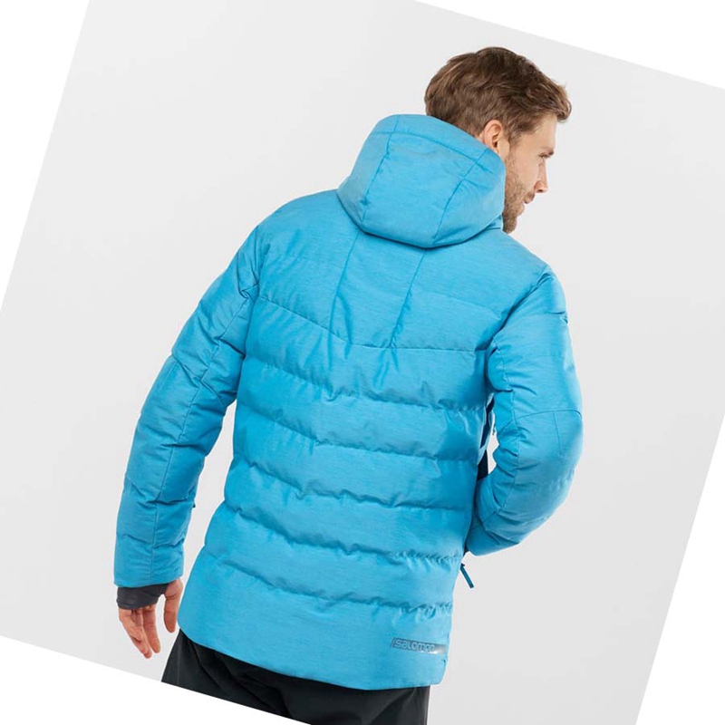 Chaquetas De Esquí Salomon SNOWSHELTER Hombre Azules | DXGAJHY-14