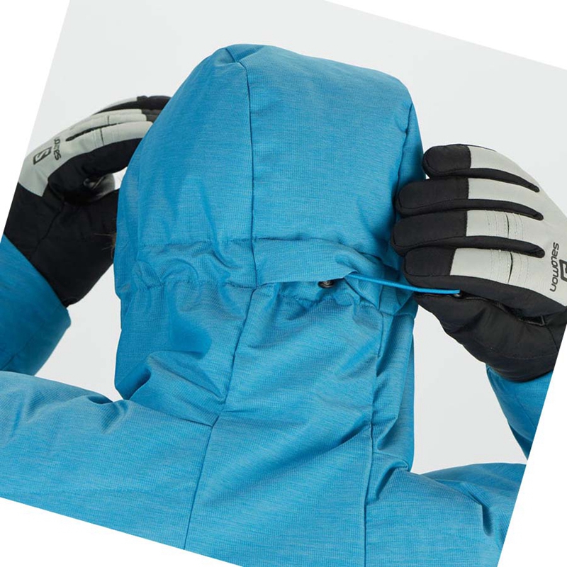 Chaquetas De Esquí Salomon SNOWSHELTER Hombre Azules | DXGAJHY-14