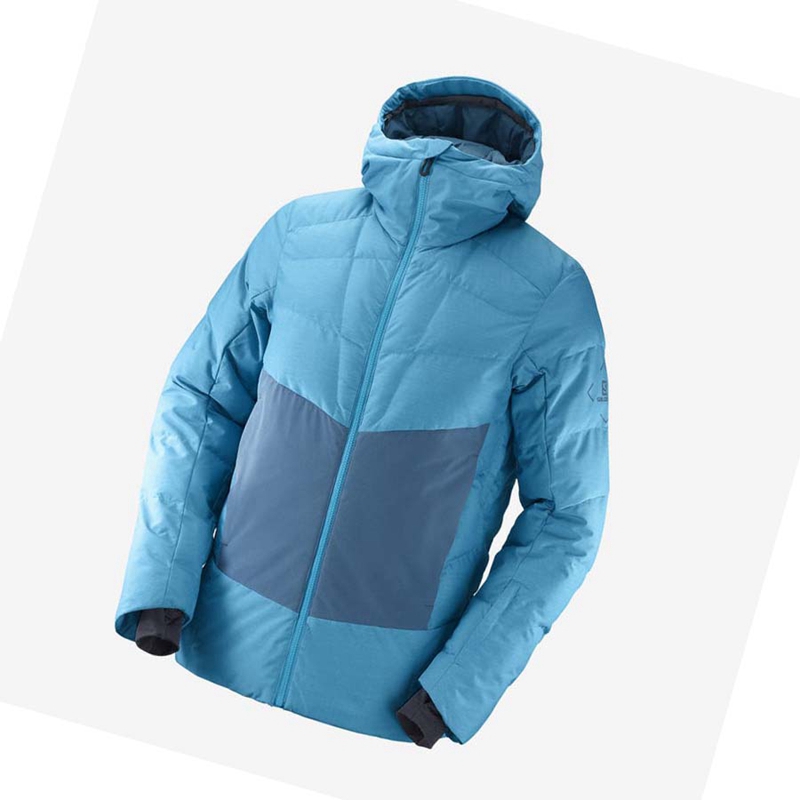 Chaquetas De Esquí Salomon SNOWSHELTER Hombre Azules | DXGAJHY-14