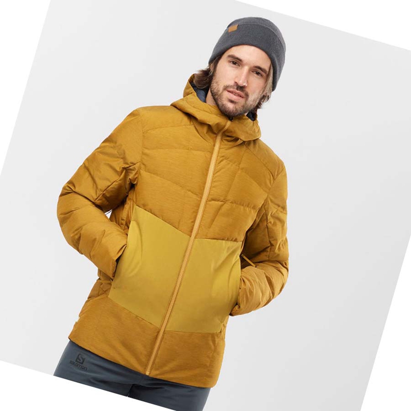 Chaquetas De Esquí Salomon SNOWSHELTER Hombre Marrones | QZMOVCK-78