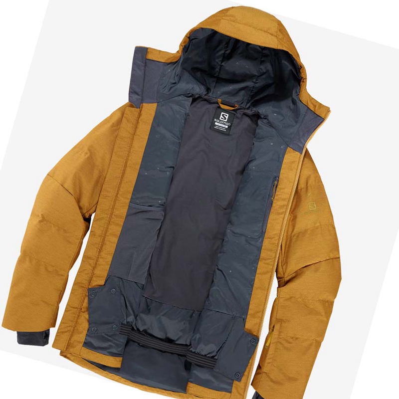 Chaquetas De Esquí Salomon SNOWSHELTER Hombre Marrones | QZMOVCK-78