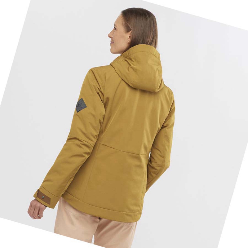 Chaquetas De Esquí Salomon SNOW REBEL Mujer Amarillo | LKRUFCO-40