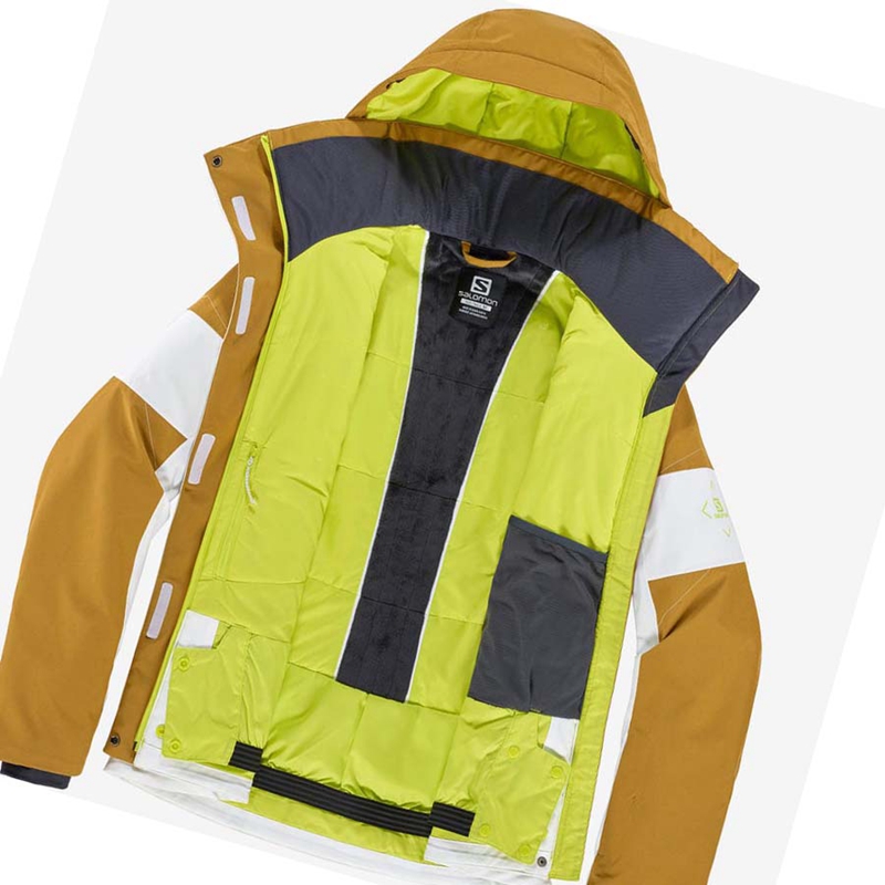 Chaquetas De Esquí Salomon SPEED Mujer Blancas | HTFZYOX-31