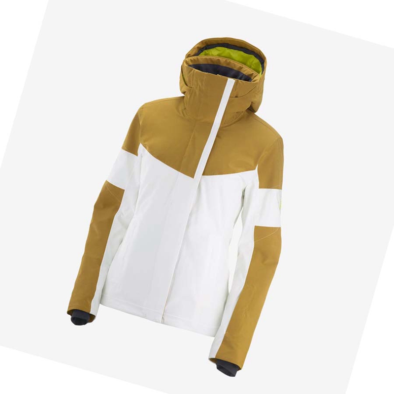 Chaquetas De Esquí Salomon SPEED Mujer Blancas | HTFZYOX-31