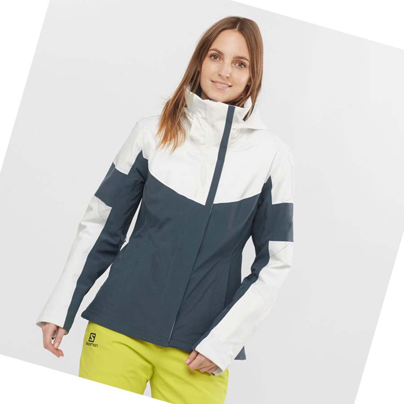 Chaquetas De Esquí Salomon SPEED Mujer Gris | JQXCIEK-36